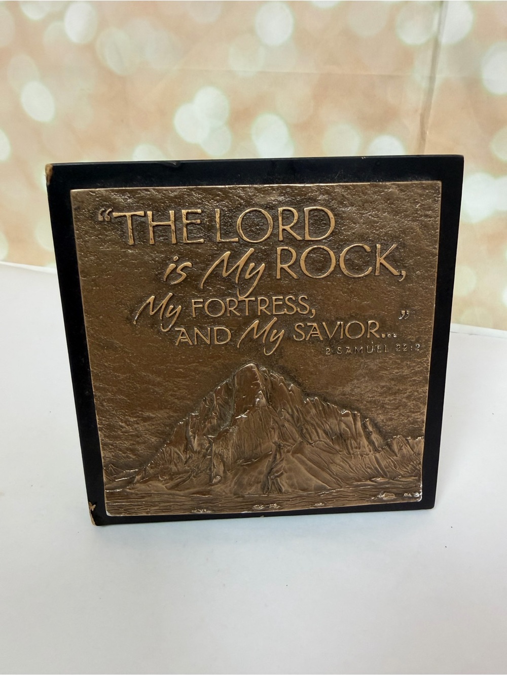 Lighthouse Christian Moments Of Faith Square Mountain Plaque